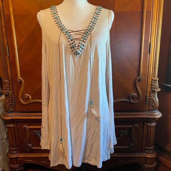 "Boston Proper" Top with Beads - Picture 1 of 5